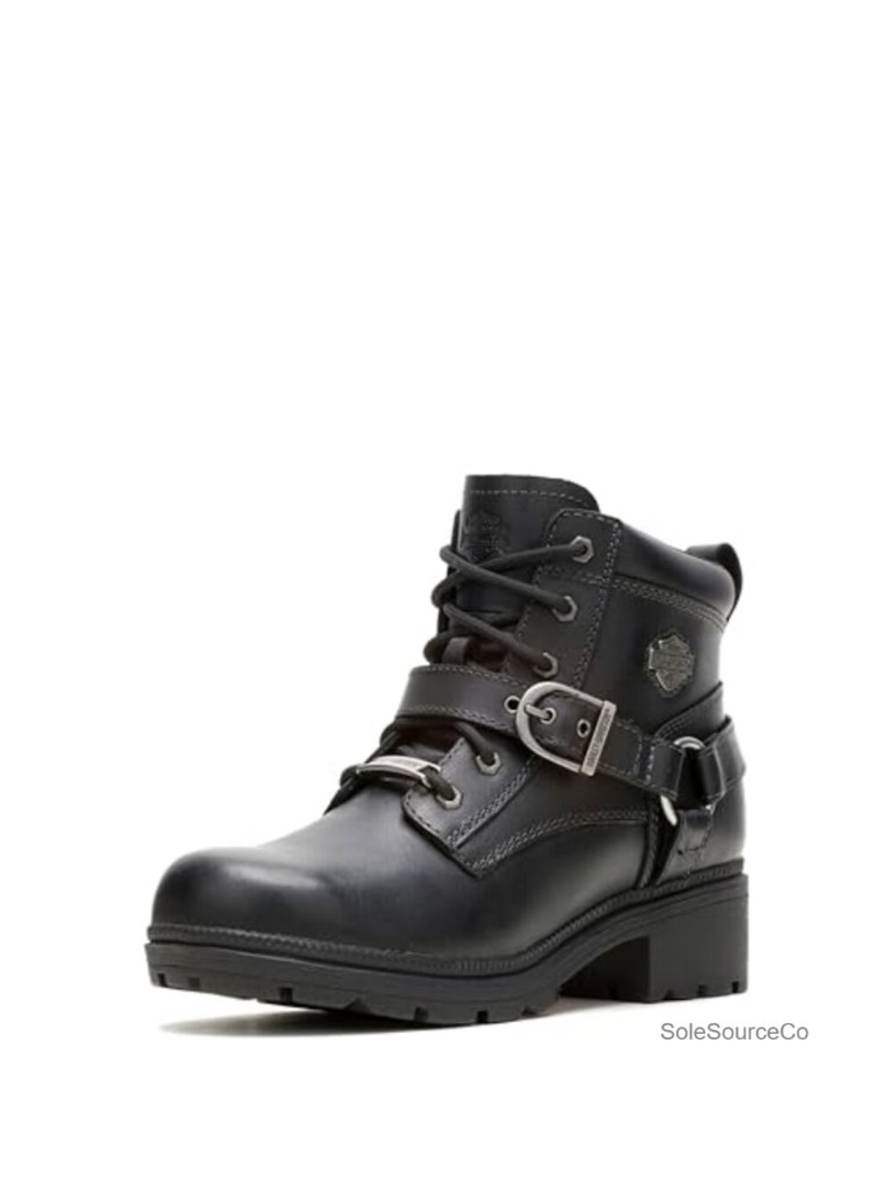 Harley-Davidson Tegan Ankle Boots Lace-Up Side Zipper Rubber Sole